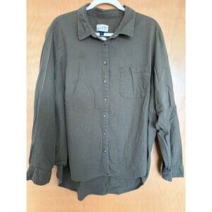 Universal Thread Olive Green Button Up and Shorts Matching Set